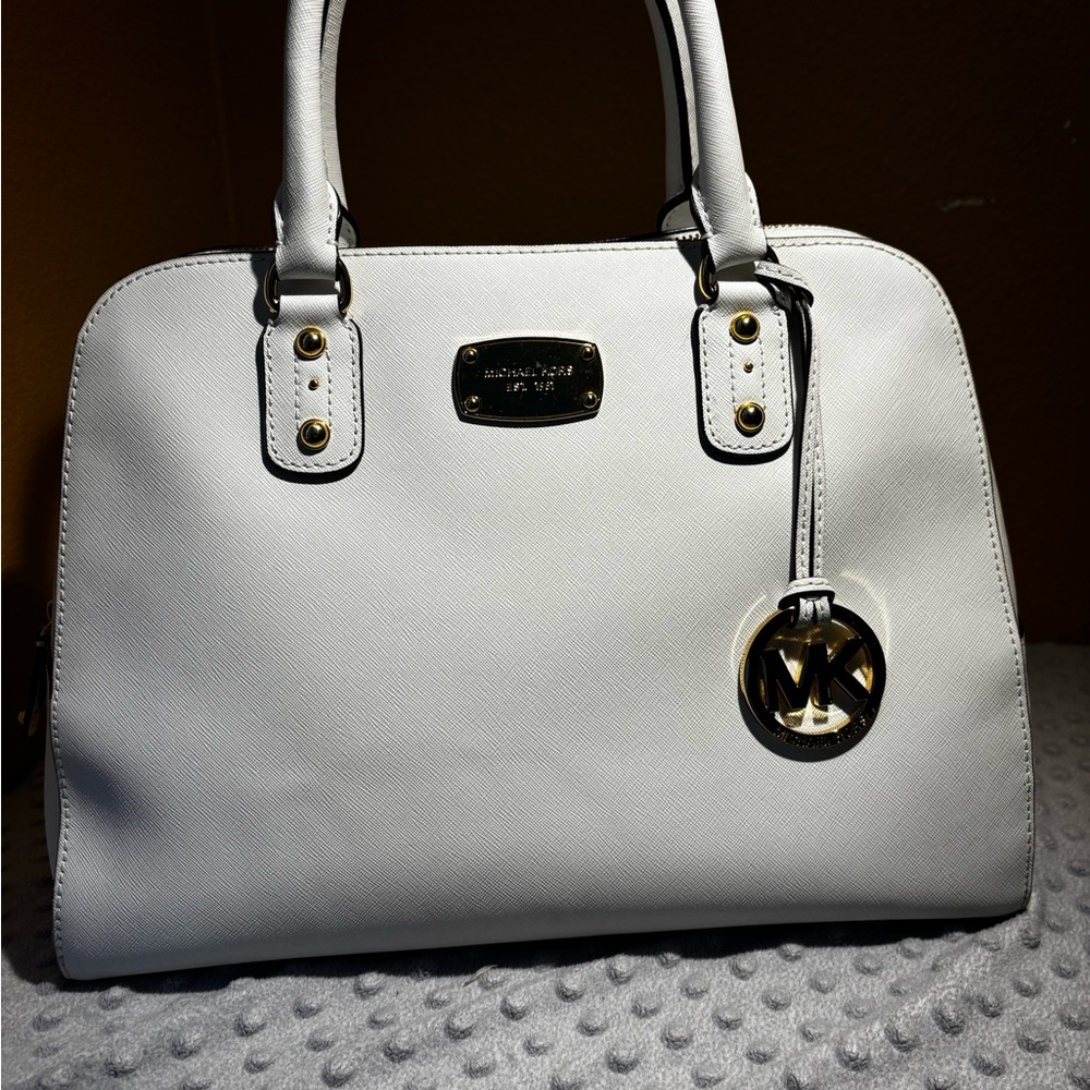 Michael Kors White Saffiano Handbag